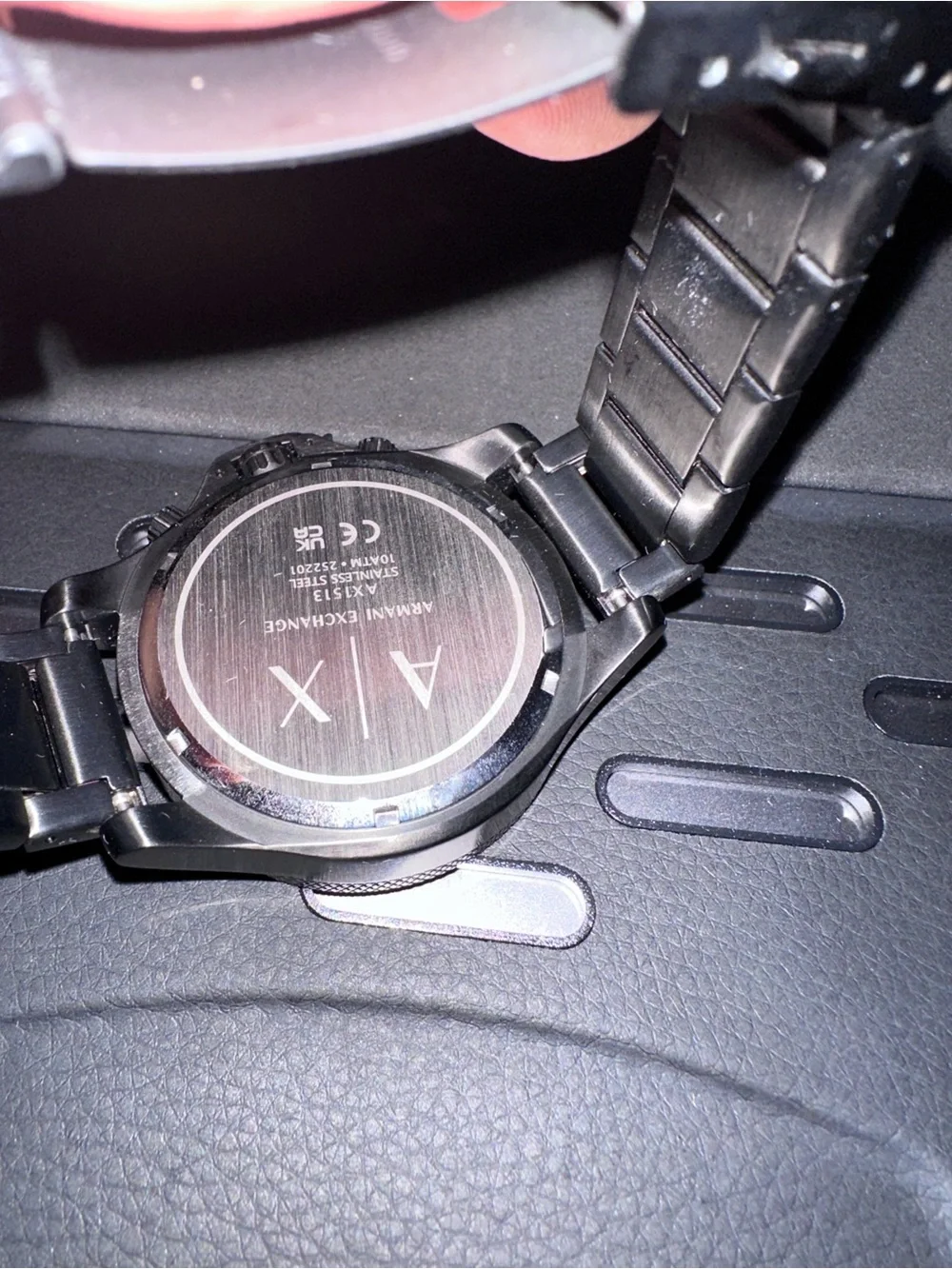 Armani Exchange Black Watch with Rose Gold Accents